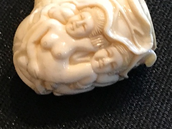Antique Erotica Victorian  Japanese carved pipe