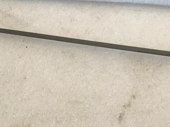 Antique Gentleman’s walking stick sword stick with horn handle & silver collar 