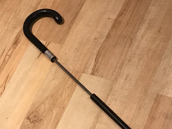 Antique Gentleman’s walking stick sword stick with silver collar 