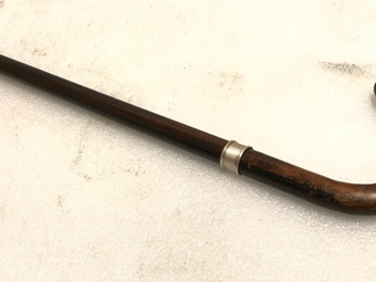 Antique Exceptional Gentleman’s walking stick sword stick with silver collar 