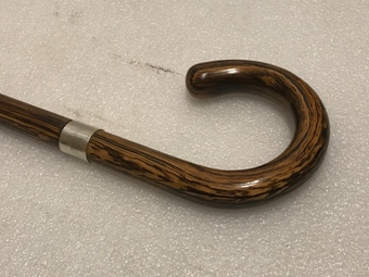 Antique Stunning Gentleman’s walking stick sword stick with silver collar 