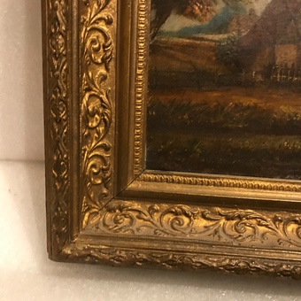 Antique Oil painting Georgian framed