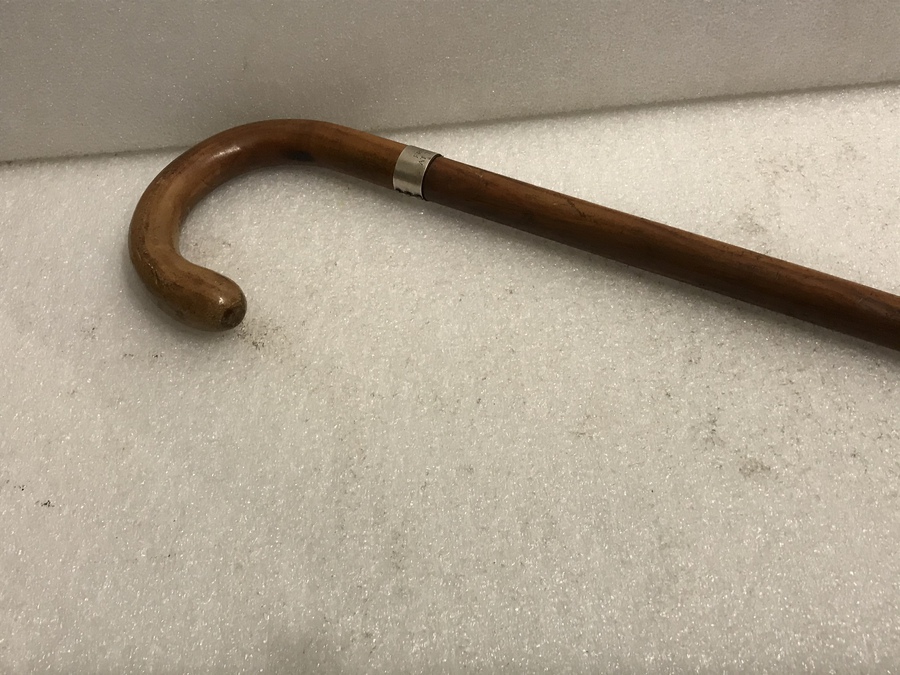 Antique Gentleman’s walking stick sword stick with collar 