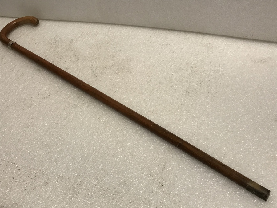 Antique Gentleman’s walking stick sword stick with collar 