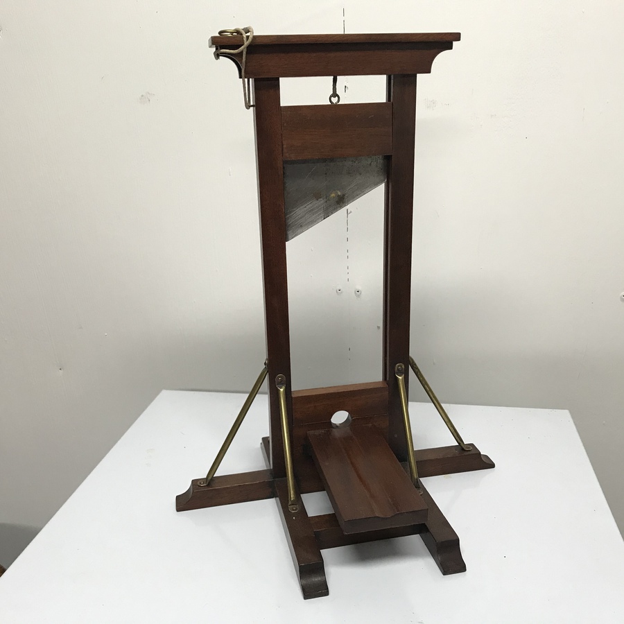Antique guillotine French desk top cigar cutter  
