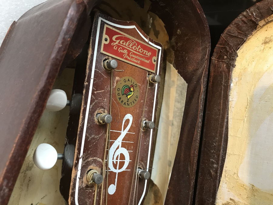Antique Gallotone Champion acoustic guitar 