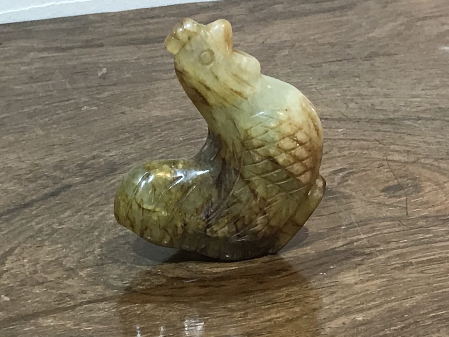 Antique Jade Chicken early 19th century Chinese carving