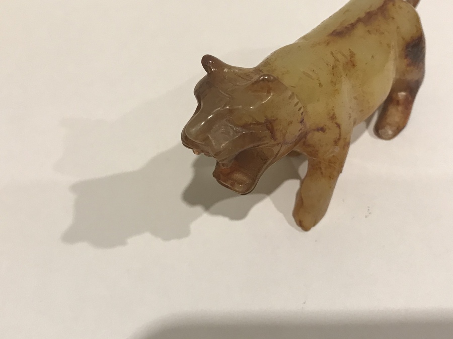 Antique Jade Tiger Chinese carving