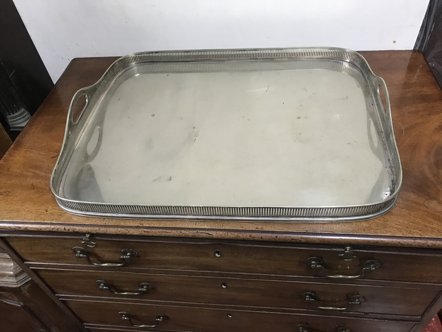 William Hutton large silver plate Butler’s tray