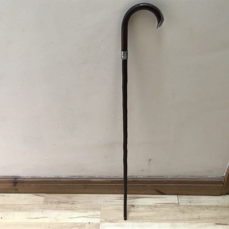 Gentleman’s walking stick sword stick with silver mounts