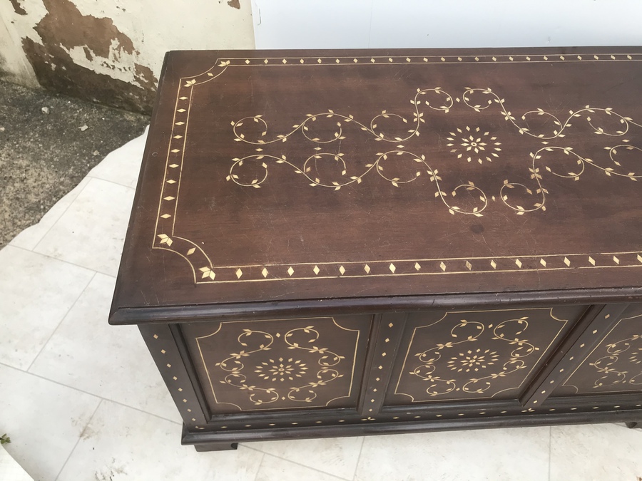 Antique Coffer with oriental inlays 