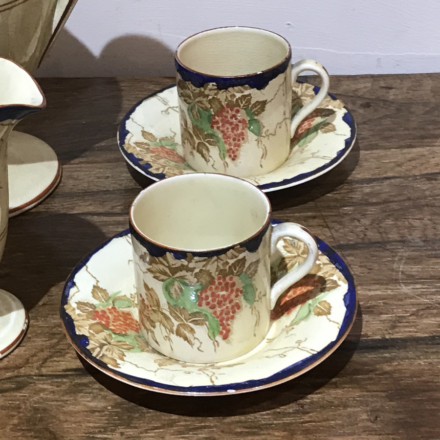 Antique 1900’s Bacchus coffee set by H H & Co hand painted