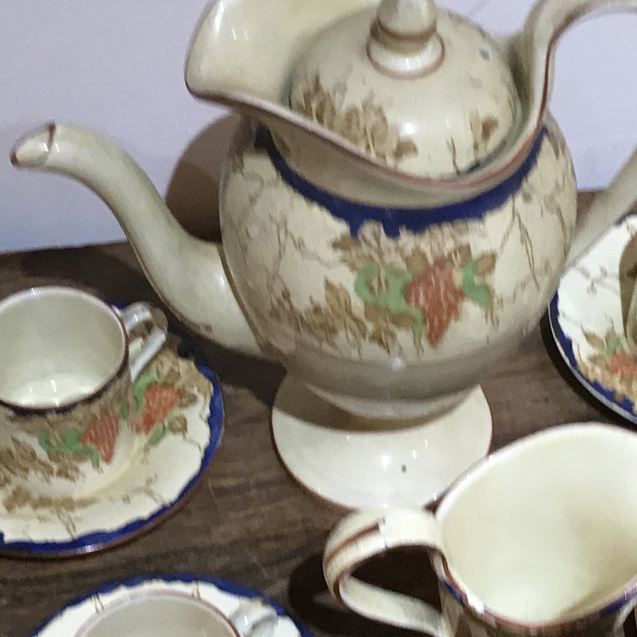 Antique 1900’s Bacchus coffee set by H H & Co hand painted