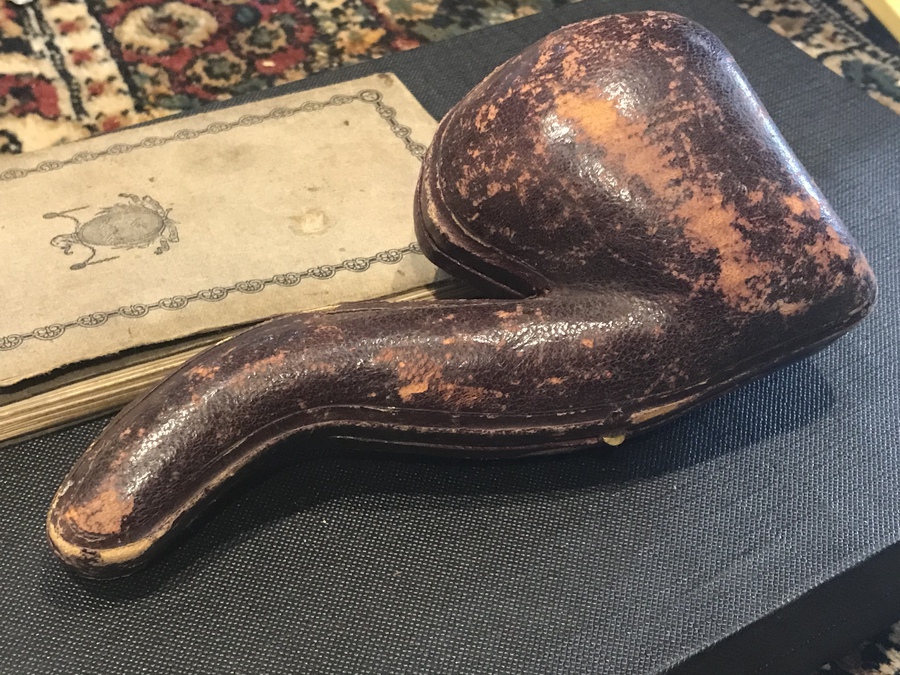 Antique Meerschaum pipe and case “ lady Hamilton ‘