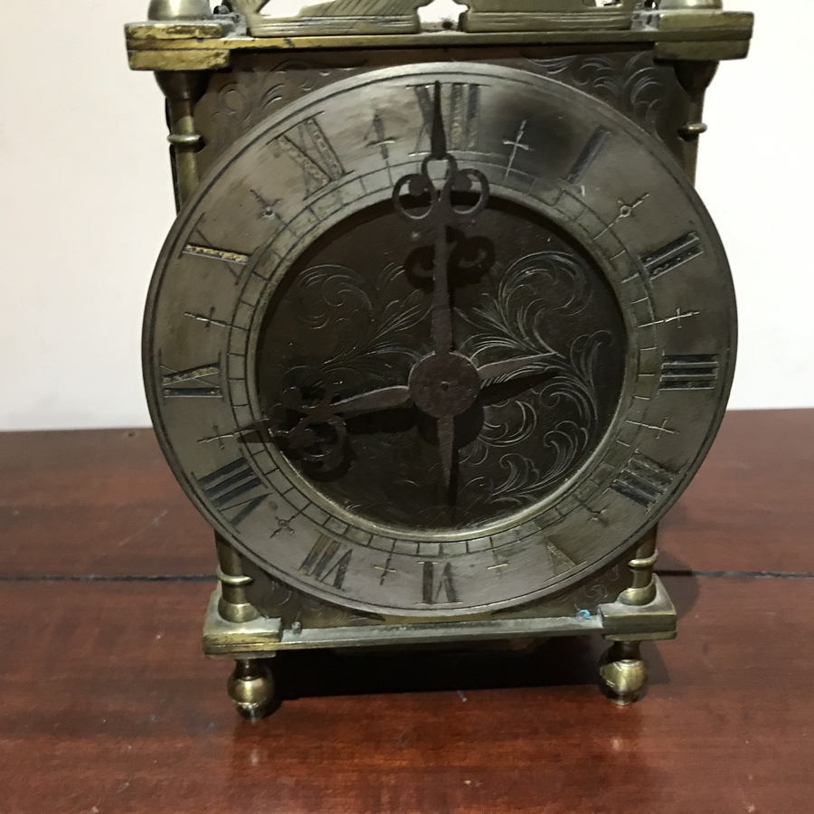 Antique Lantern clock with free worldwide delivery 