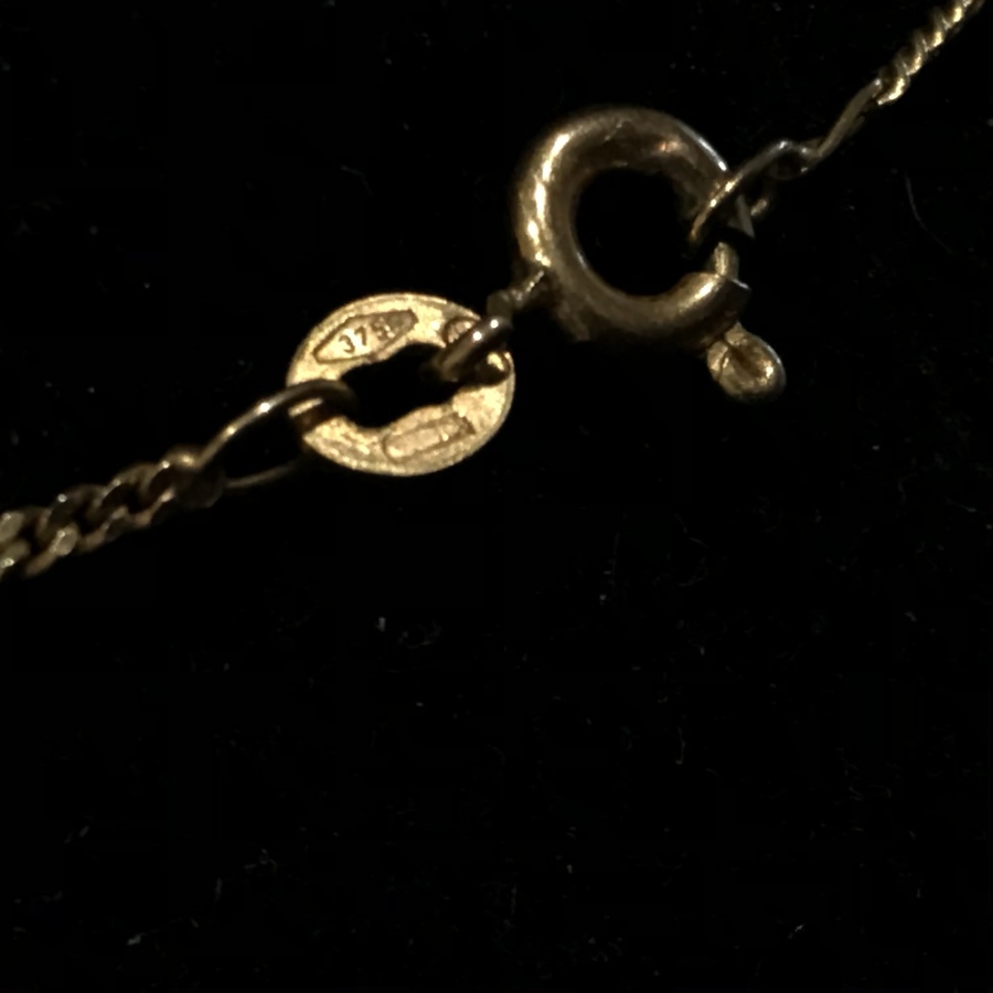 Antique Heart shaped semi precious stone gold necklace 