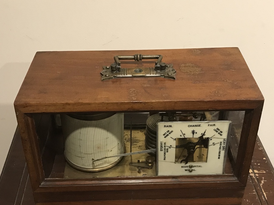 Antique Barograph with barometer rare item
