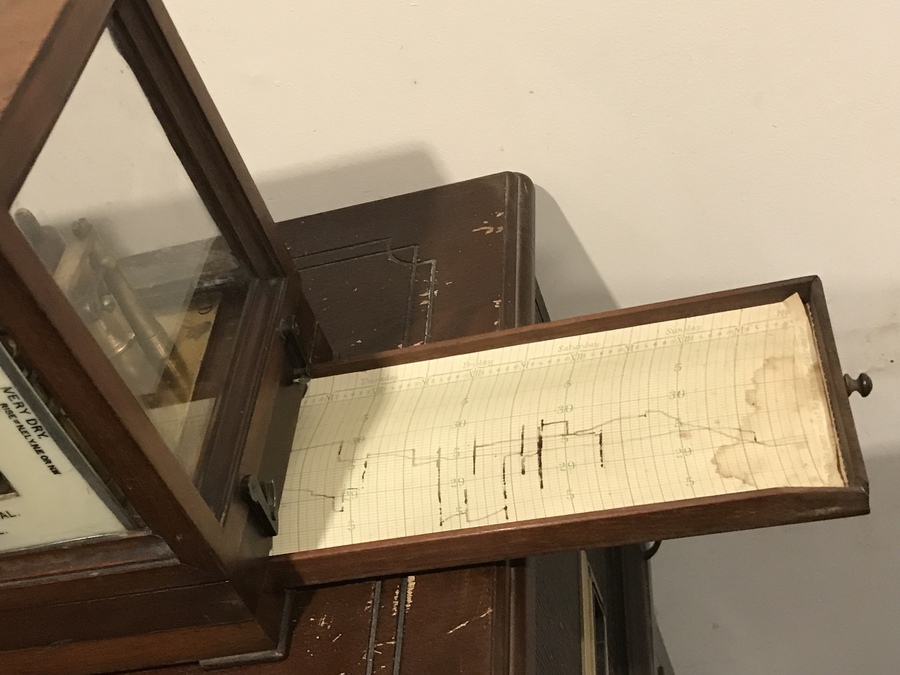 Antique Barograph with barometer rare item