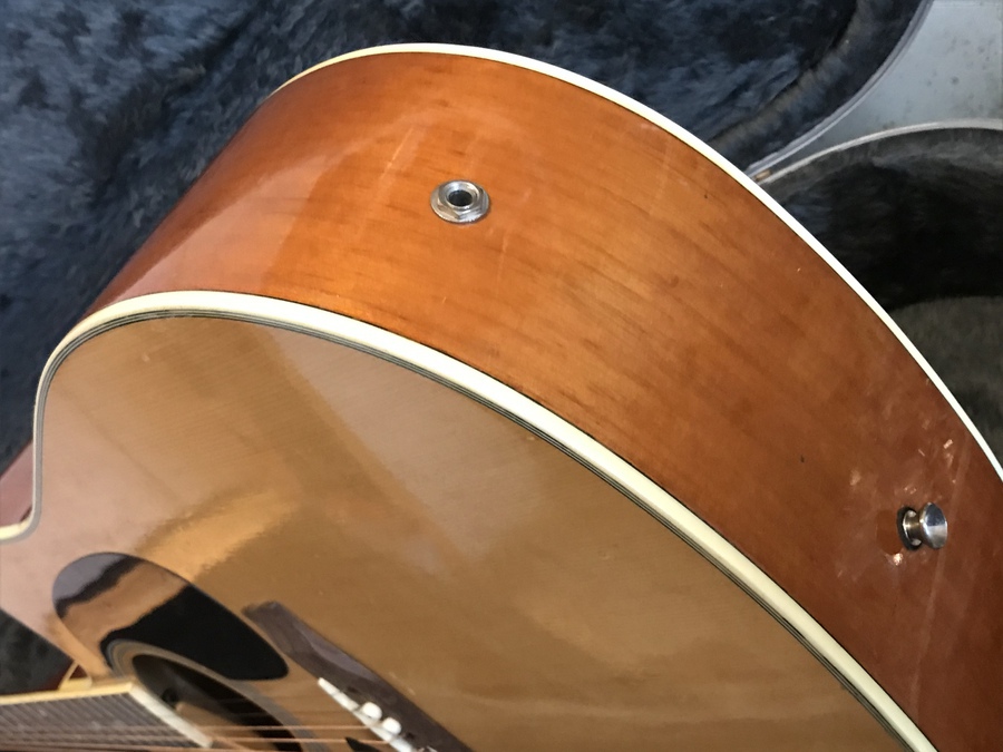 Antique Collins semi acoustic guitar and case