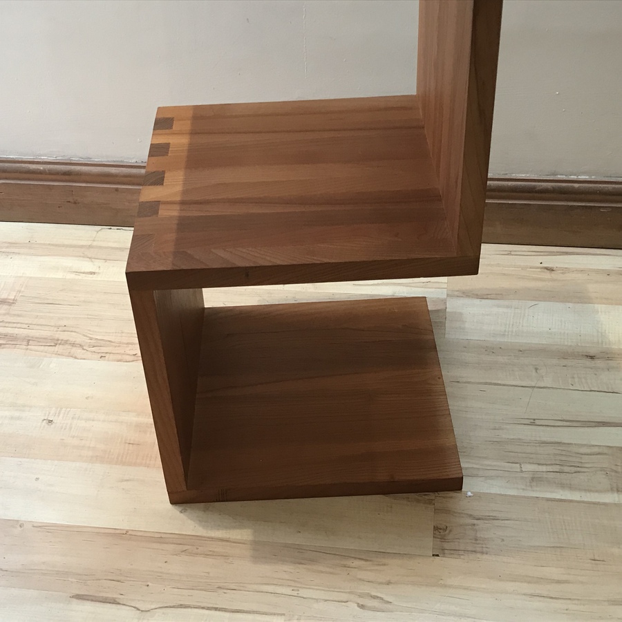 Antique Modernists cube shaped occasional table