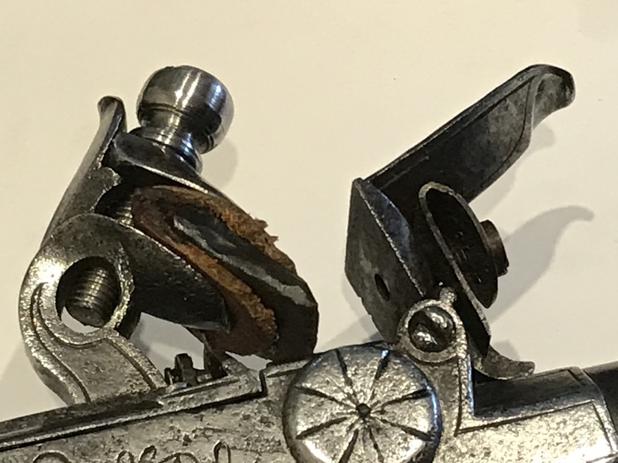 Antique Flintlock double over & under pistol by Spencer of London 