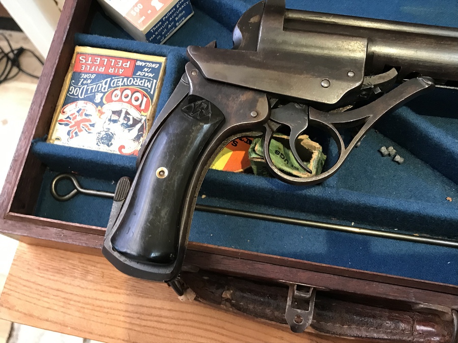 Antique Wesley Richard 1907 air pistol
