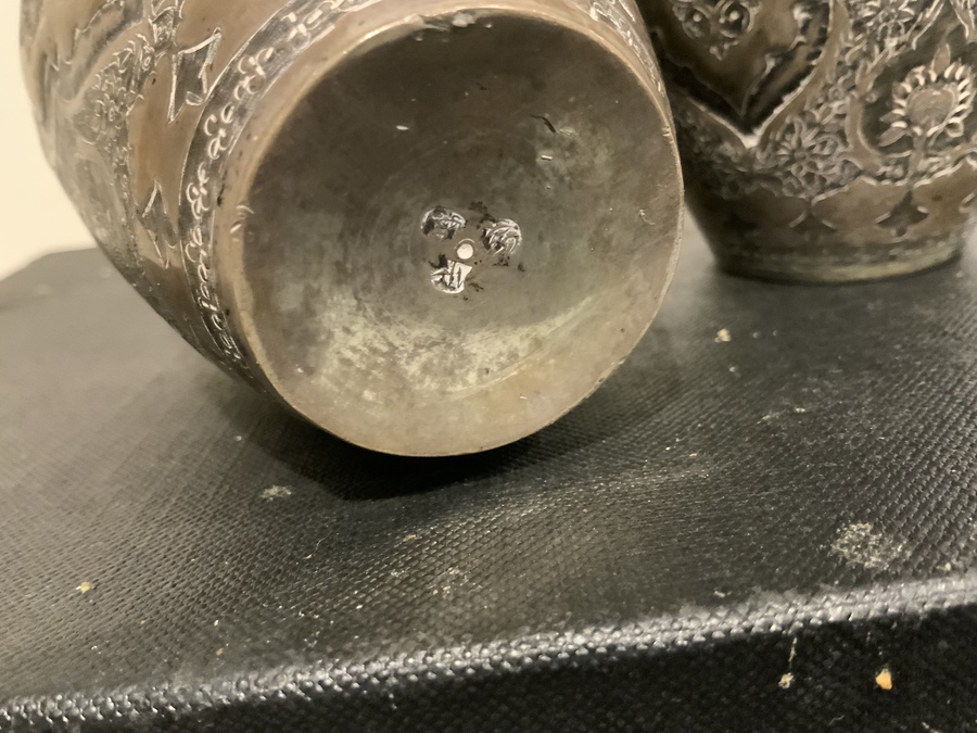 Antique Pair of Persia silver vases