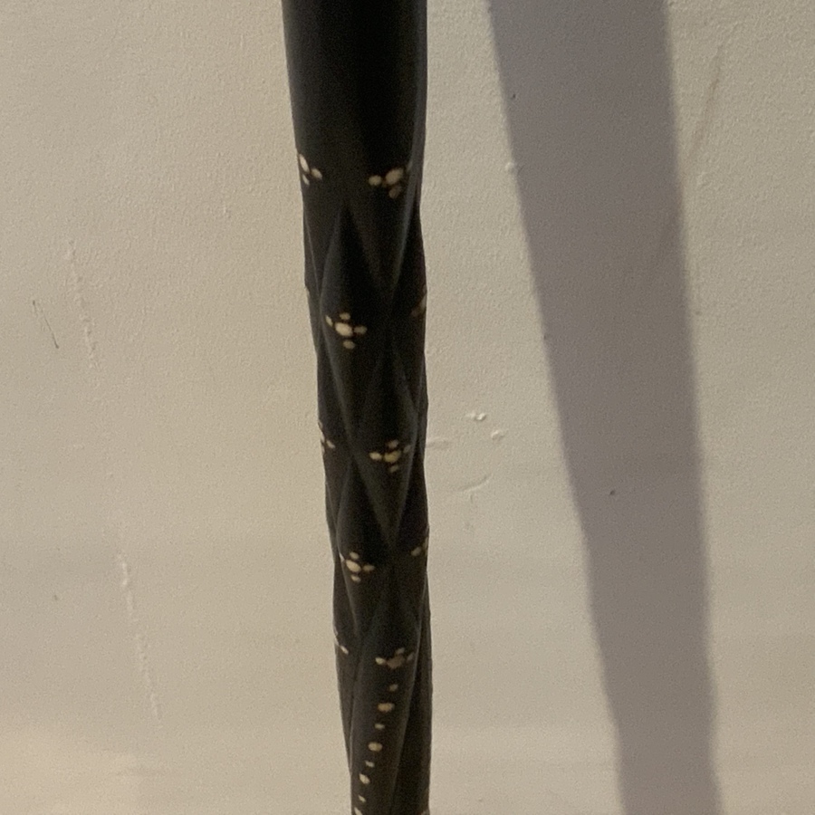 Antique Black Rods late Victorian ebony and horn walking stick 