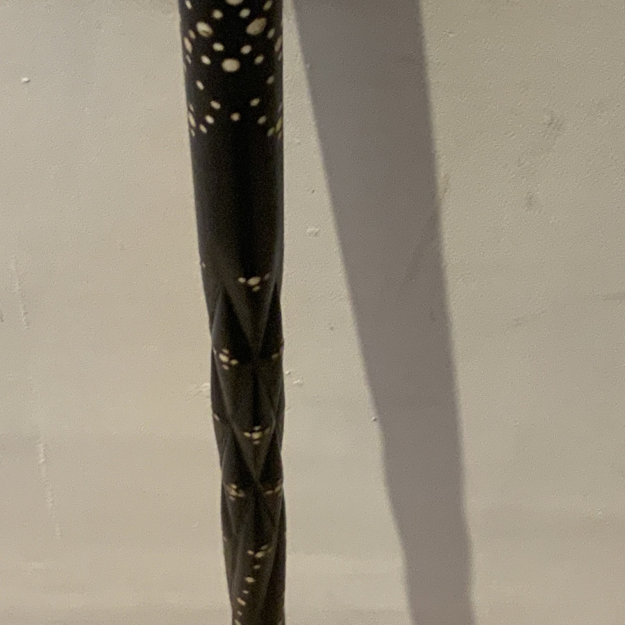 Antique Black Rods late Victorian ebony and horn walking stick 