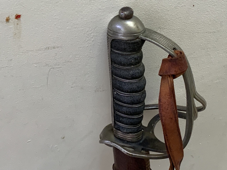 Antique Sword & Scabbard British Army Victorian Maker Hawksworth  Sheffield 