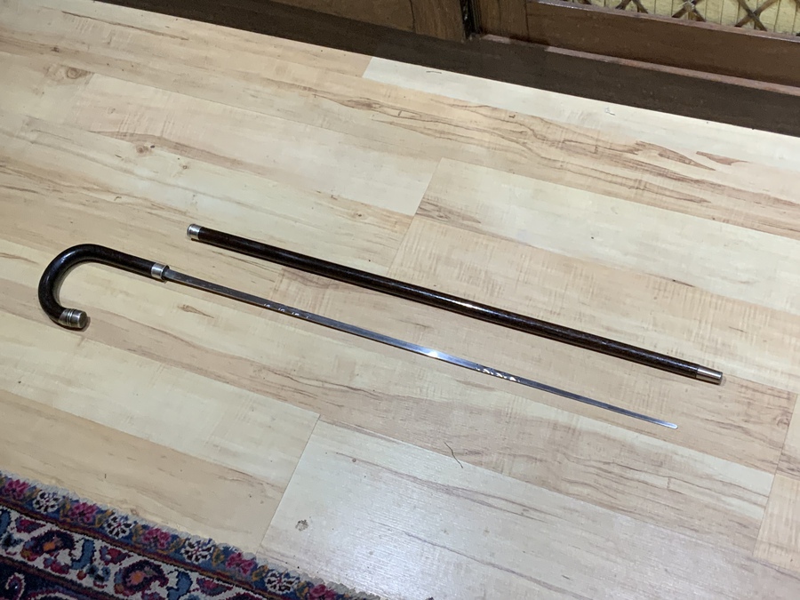Antique Russian Gentleman’s walking stick sword stick 1800’s