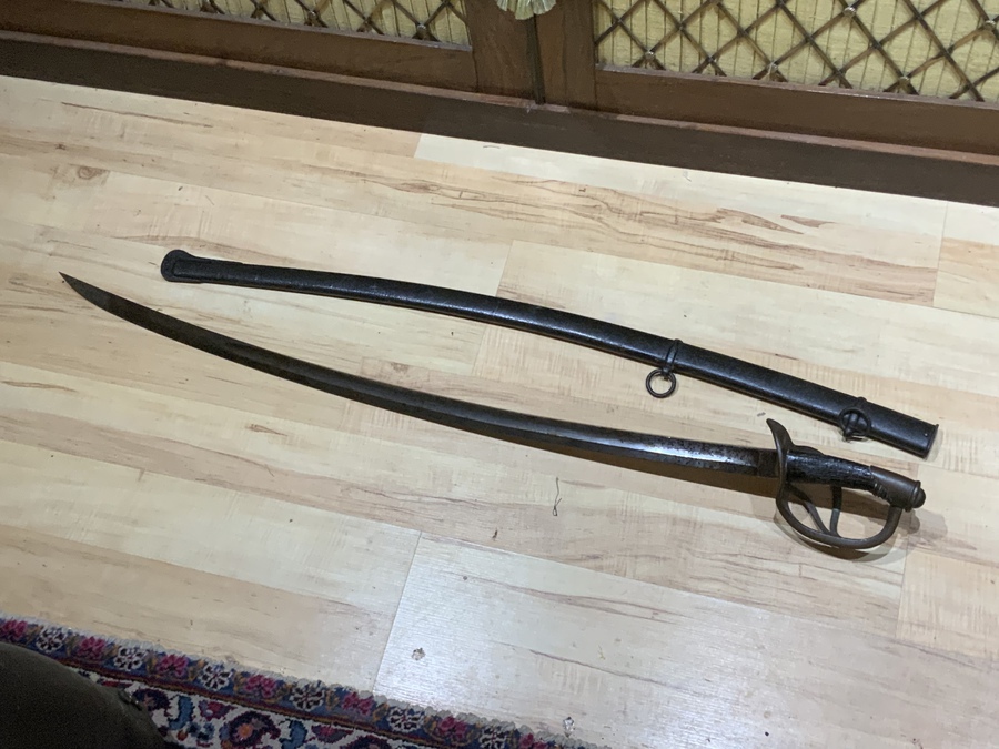 Antique Sabre and scabbard 1840’s USA Calvary sword,  rare sabre