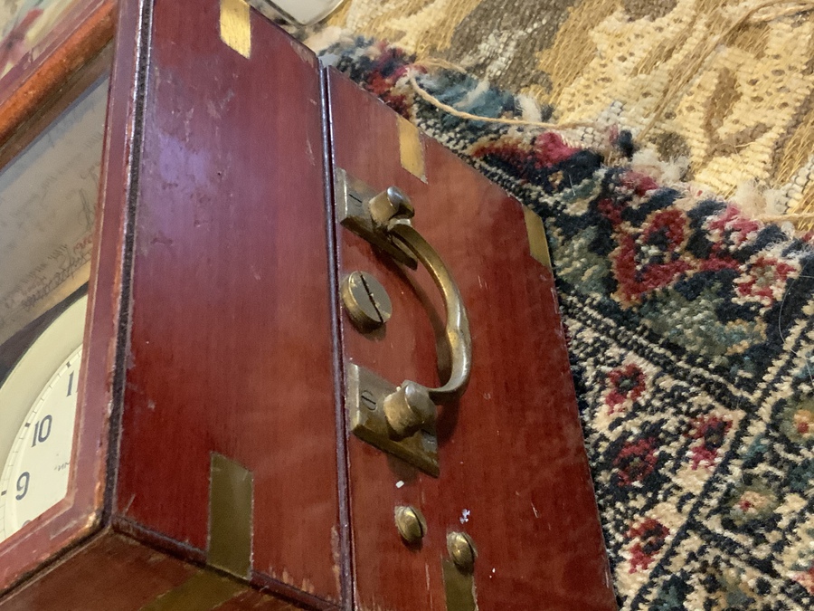 Antique Ships Chronometer mahogany cased 