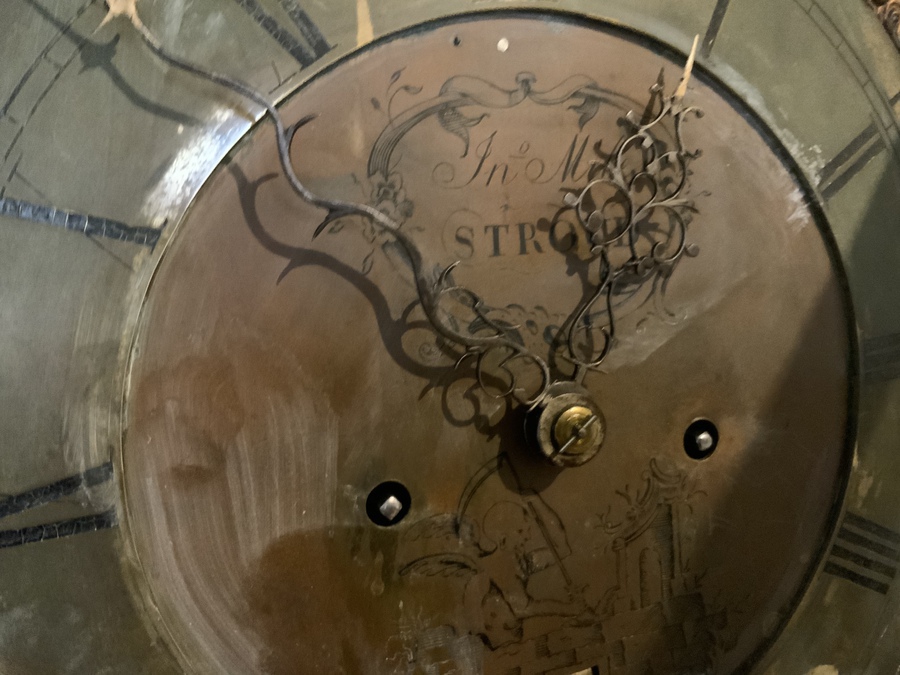 Antique 18th century Long cased oak 8 day clock