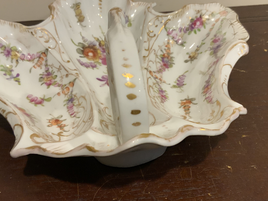 Antique Sevres serving dish sweet breads and such