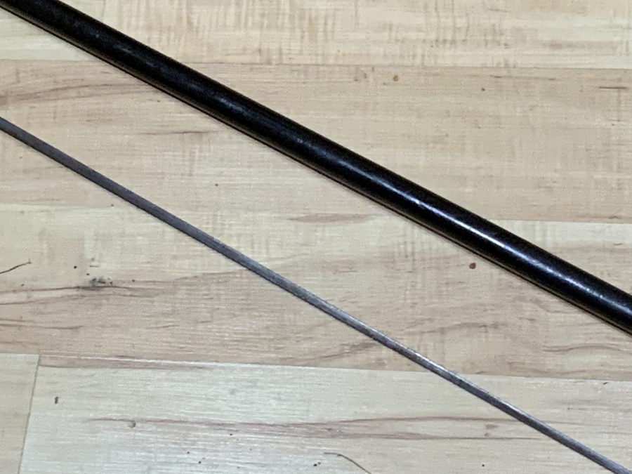 Antique Gentleman’s walking stick sword stick with silver handle 
