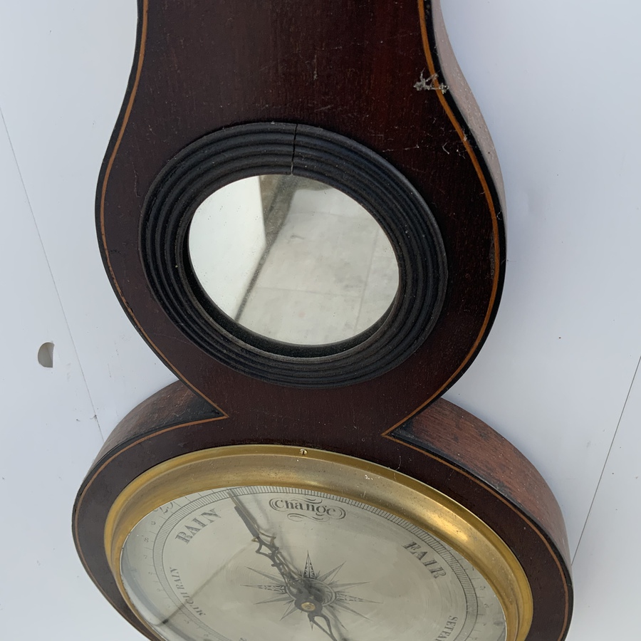 Antique BAROMETER/THERMOMETER LONDON MADE SUPERB WORKING ITEM
