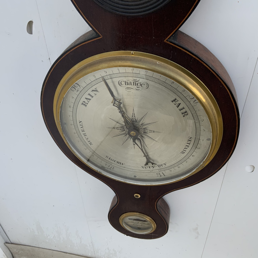 Antique BAROMETER/THERMOMETER LONDON MADE SUPERB WORKING ITEM