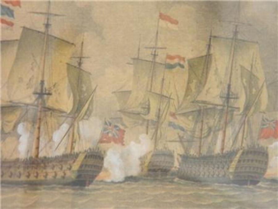Antique THE BLUE SQUADRON IN ACTION AT DOGGER BANK 1871