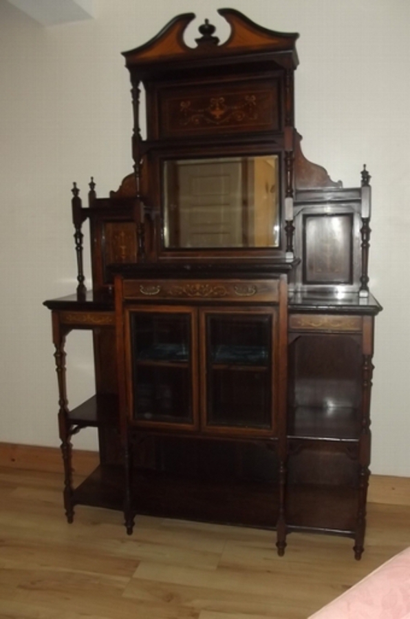 Chiffonier Rosewood inlays late Victorian