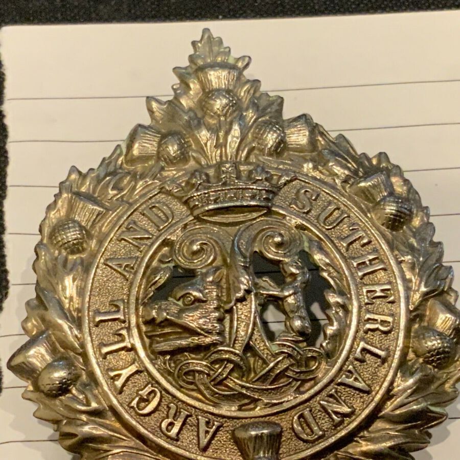 Antique Argyle & Sutherland 7th Volunteer Battalion 1WW cap badge