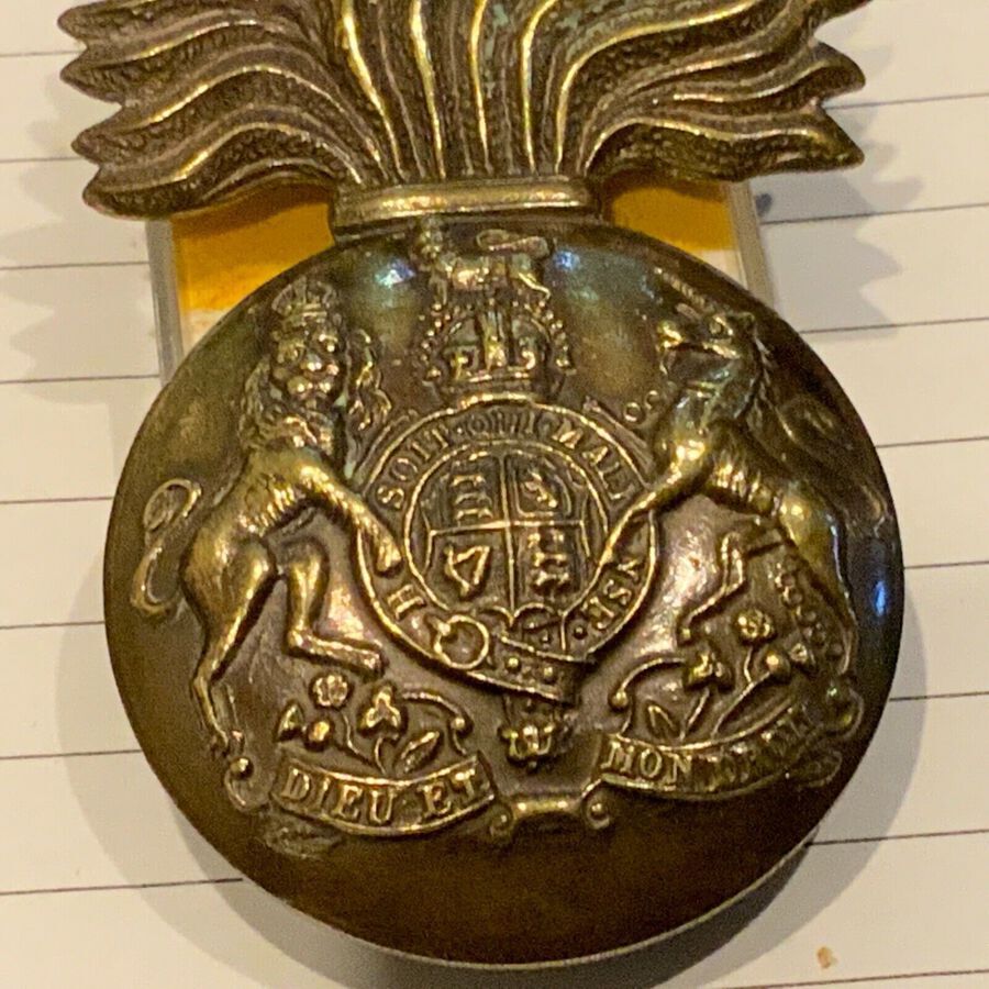 Antique Royal Scots Fusiliers 1WW cap badge