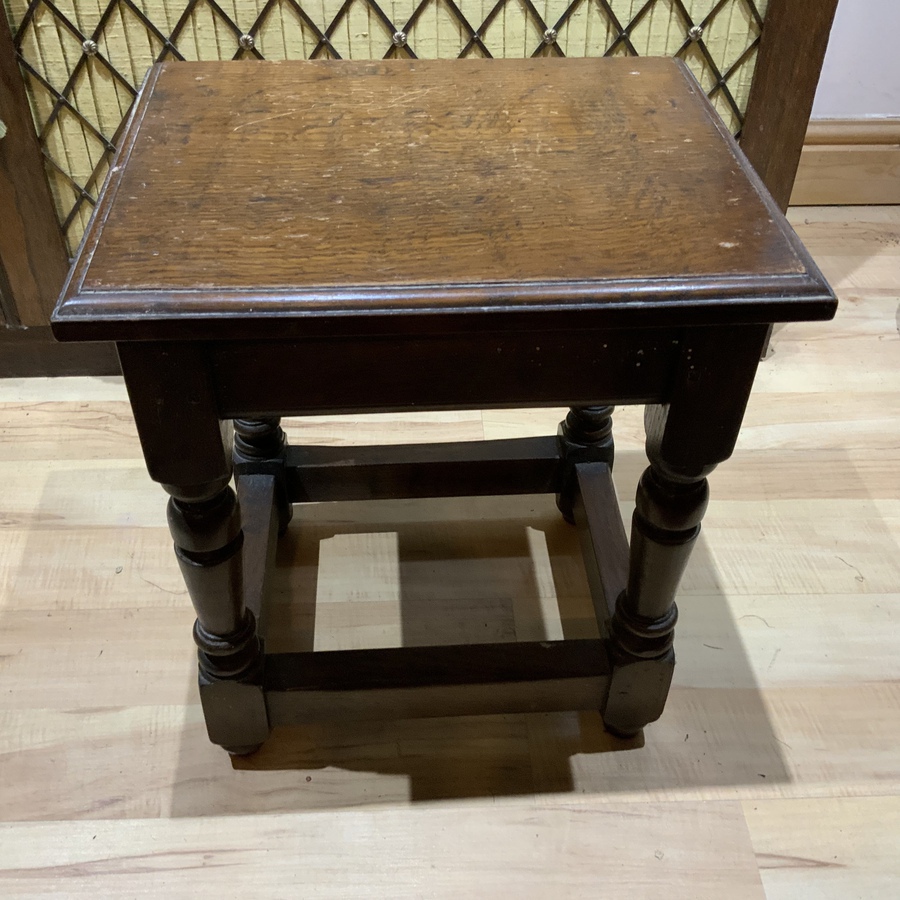 Oak stool peg jointed 19th century