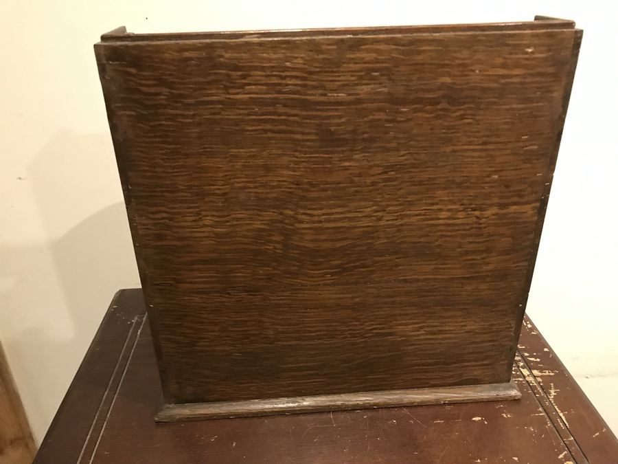Antique Edwardian writing Roll topped oak box