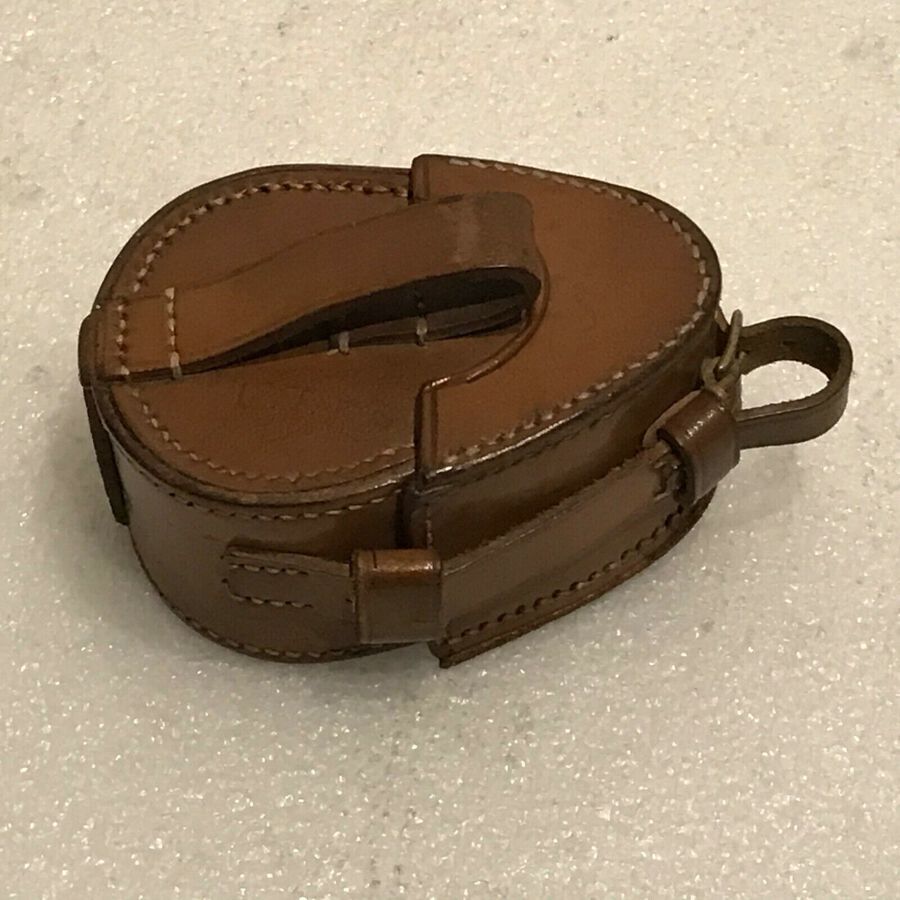 Antique 2ww British army compass and leather case