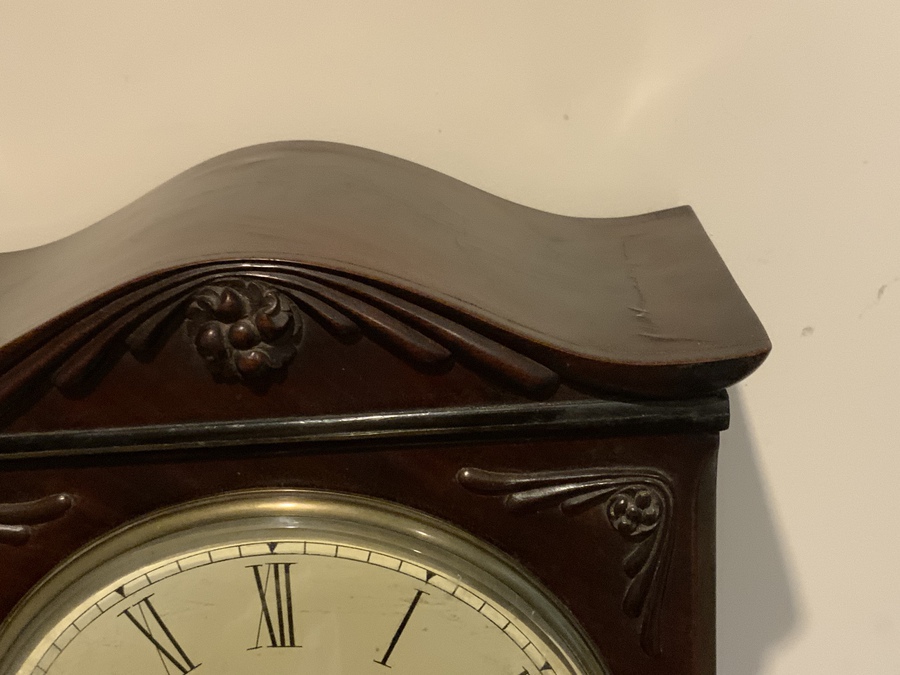 Antique Bracket Clock double Fusee Regency mahogany cased