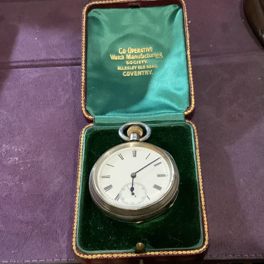 Pocket watch to F Maddison MP by Coventry watch Society