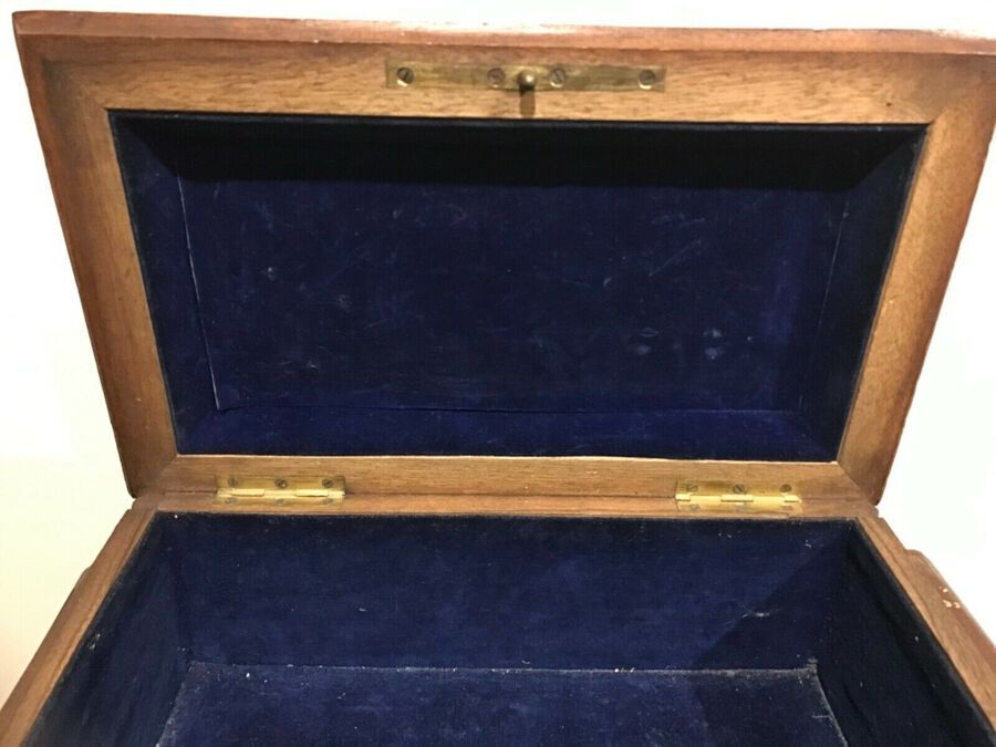 Antique Black Forest caved jewels and such box