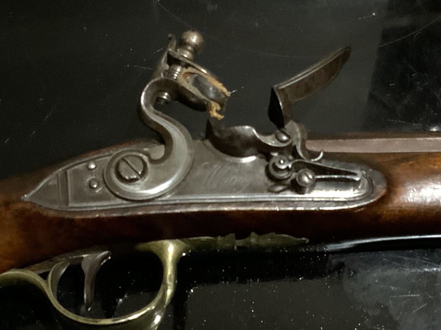 Antique Flintlock pistol P Whitney Cork