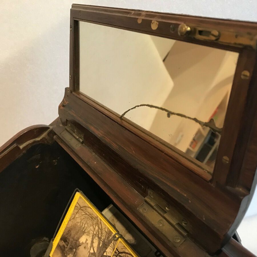 Antique Vintage Stereotype table top and double family viewer